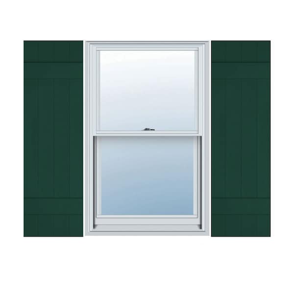 Ekena Millwork 14 in. W x 51 in. H Builders Edge, 2 Batten, Board-n-Batten Shutters, 122 - Midnight Green, PR 080140051122 - main